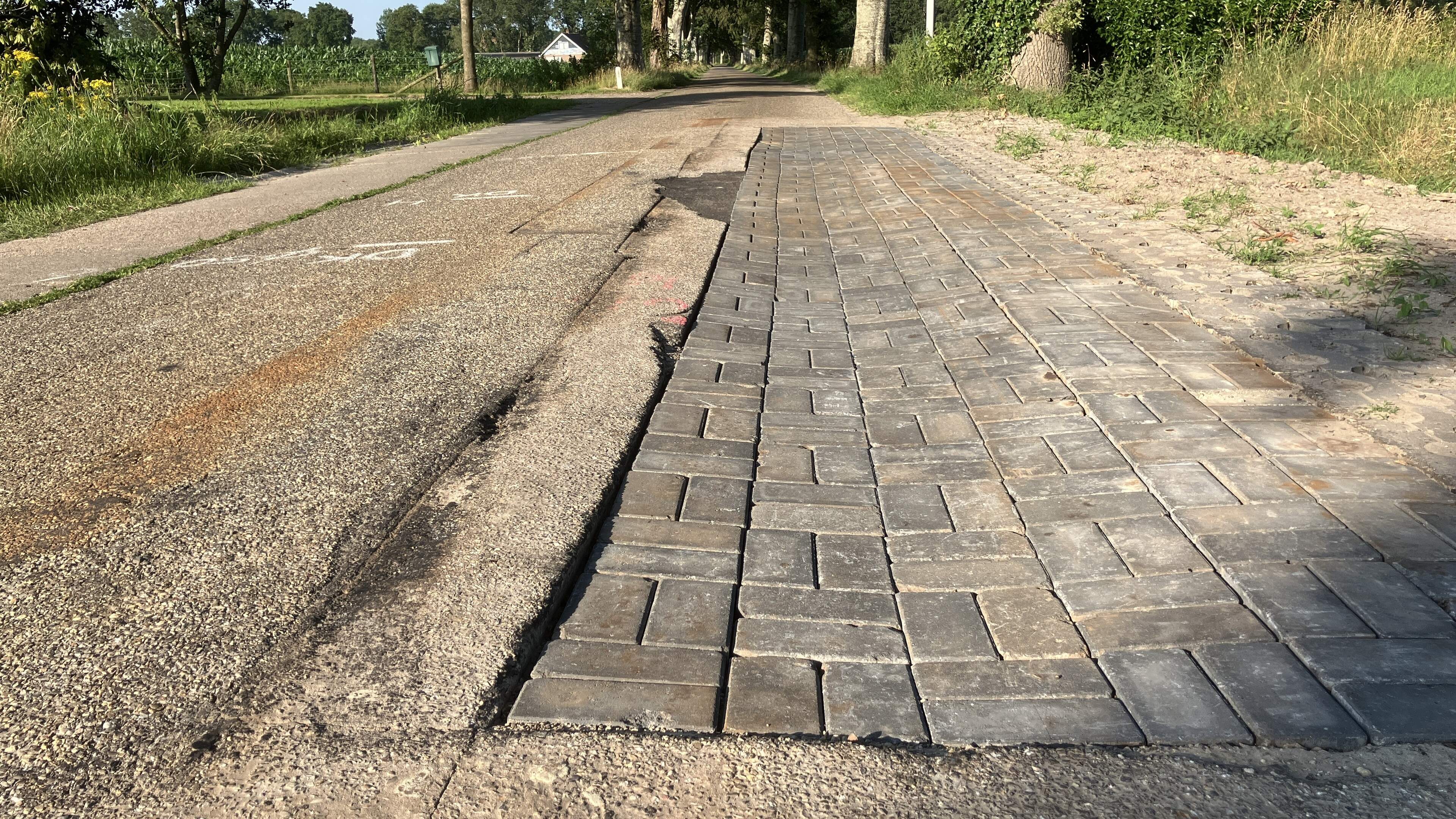 Zaaggaten in Jokweg tussen De Hoeve en Noordwolde tijdelijk gedicht